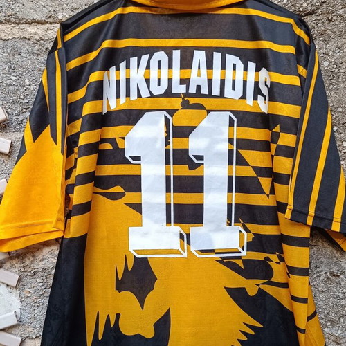 AEK 1996-1997 Demis Nikolaidis football jersey, size XL