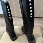 Zara boots with pearls, size 37, black