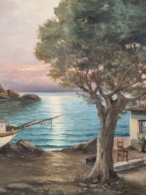 Α. Λυμναίος θαλασσογραφία, ελαιογραφία σε καμβά, 100 x 60 εκ.