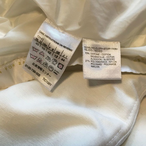 S Max Mara white cotton zip-up hooded coat IT44