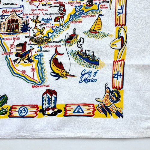 Texas map kitchen towel new 100% cotton