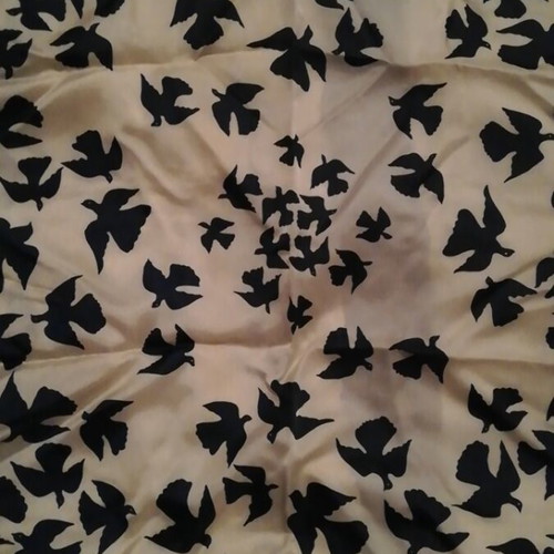 Scarf handkerchief like new, black and white 65x67