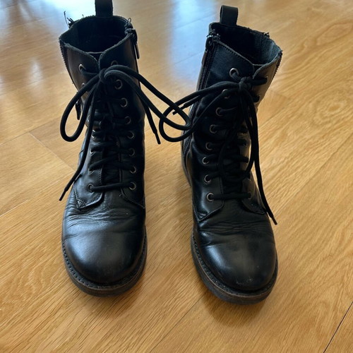 Tsakiris Mallas leather ankle boots used, size 37, black