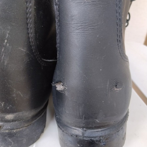 Military leather boots size 43 used, black
