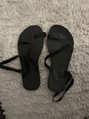 Estil leather black sandals like new, size 37
