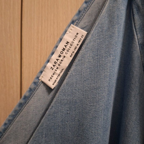 Zara denim shirt with damaged buttons, XL