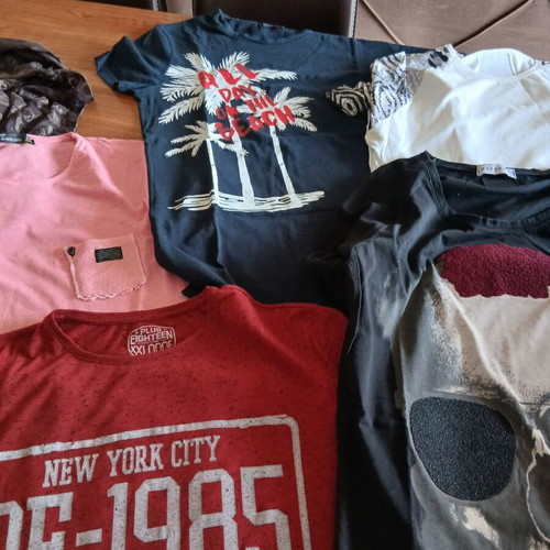 Men's cotton T-shirts, size Large, set of 5