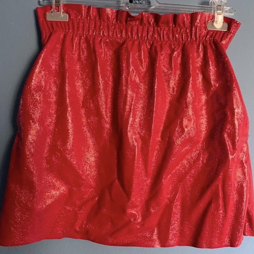 Vinyl skirt red patent leather like new, size M