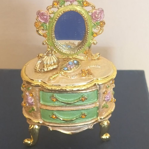 Decorative Jewelry Boxes Collection of 18 with Enamel and Strass, New