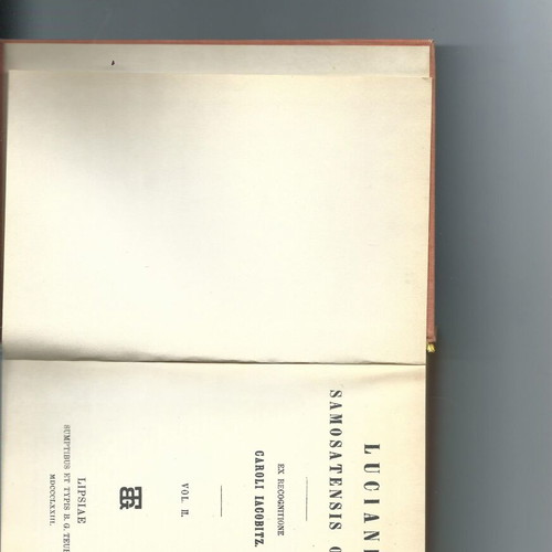 Luciani Samosatérnis Opera Ax reprint book like new