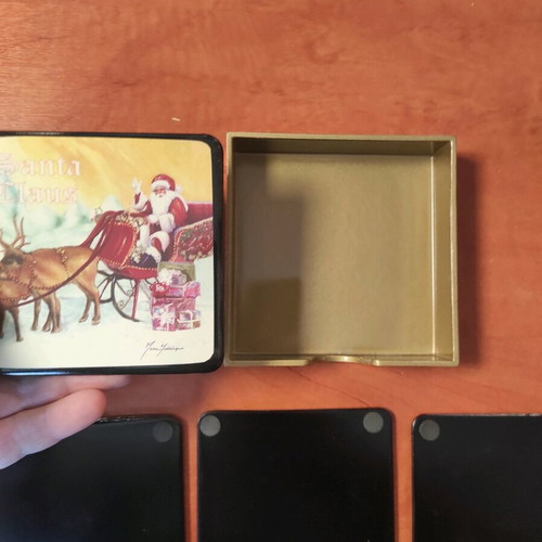 Royal Art Collection Christmas Coasters set of 4 like new