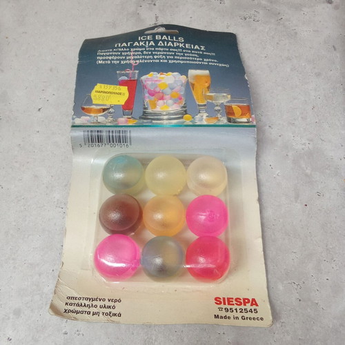 Collectible Ice Balls for drinks PI MI Prisunic Marinopoulos 1990s new