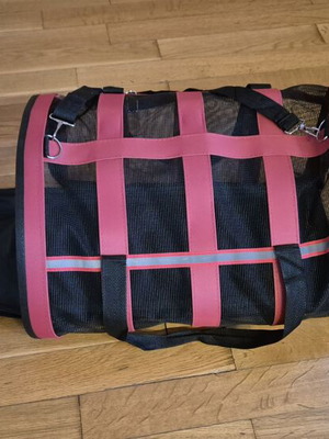 Pet carrier bag red 48x28x26cm