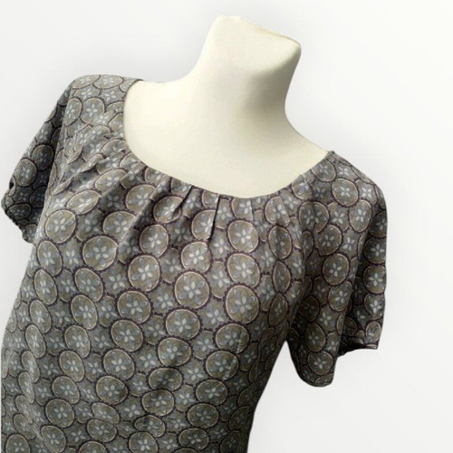 Silk boho dress like new, size M, multicolor
