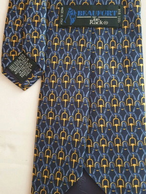 Вратовръзка Beaufort The Rack 100% коприна синя нова
