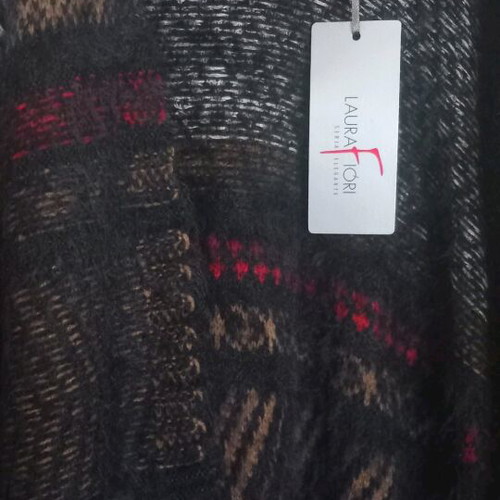 Laura Fiori poncho new with tag, multicolor, 15% wool