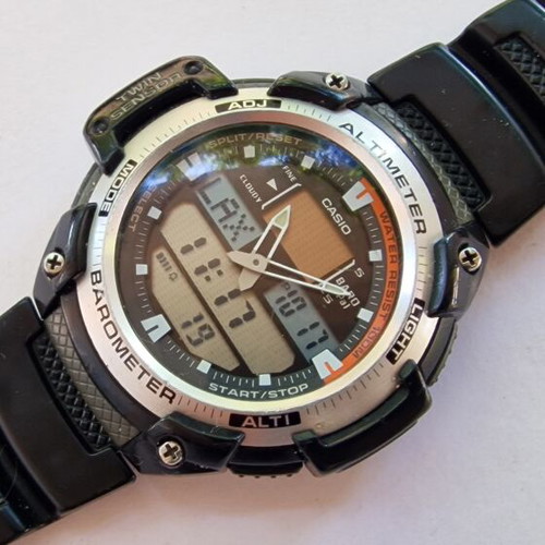 Casio Twin Sensor 5176 SGW-400H Mens Watch 41mm Black Dial used