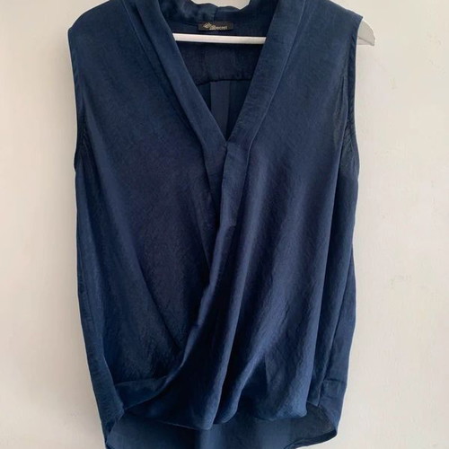 Secret sleeveless blouse L, black and blue