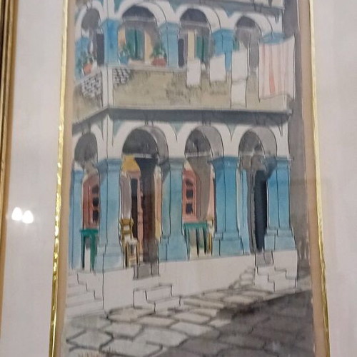 Watercolor painting by artist Vlachopoulos like new