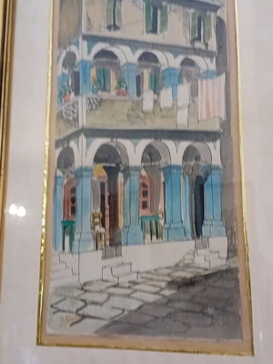 Watercolor painting by artist Vlachopoulos like new