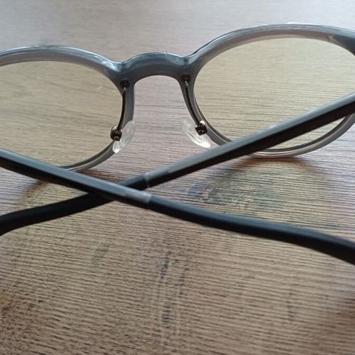 Blue Light Glasses used with case, black frame