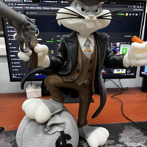 Bugs Bunny Mafia Style Figure 50cm New