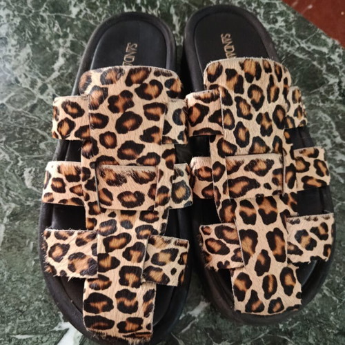 Double Leo Sandalista leather flatforms size 42 like new