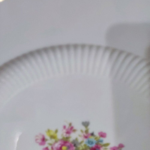 Kaiser round porcelain platters like new, set of 2 with Romantica design