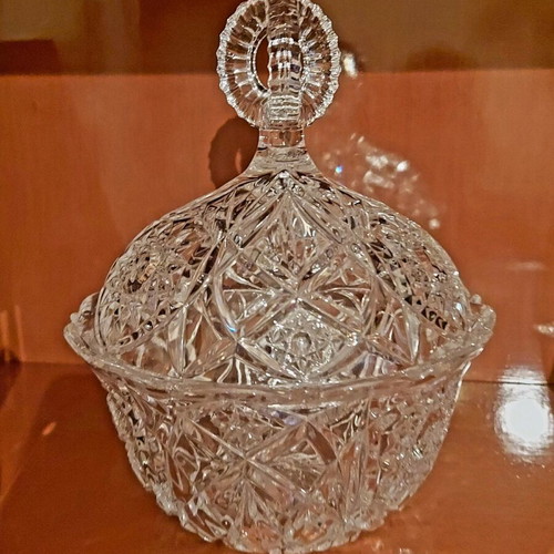 Crystal fondue bowl like new, height 22cm