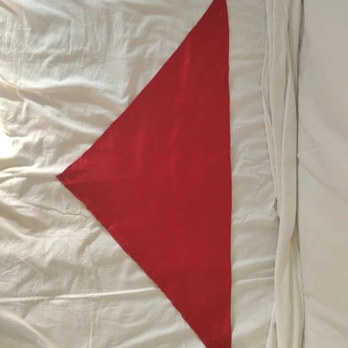 Triangular red scarf like new