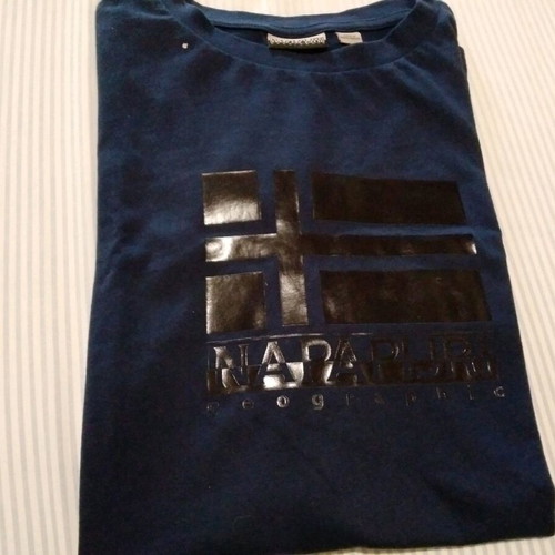 Napapijri women's blue cotton t-shirt XL like new