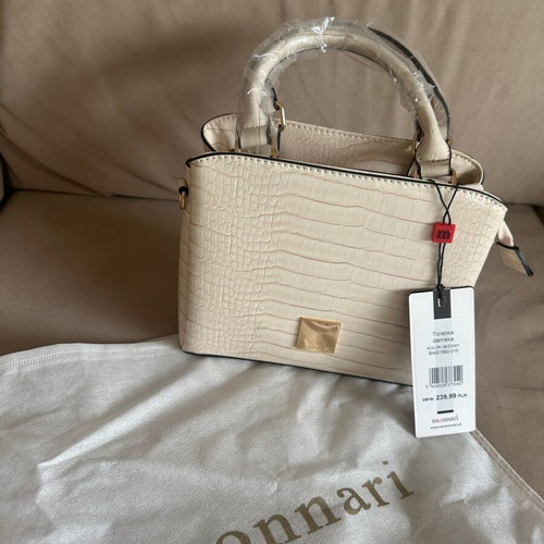 Monnari crossbody and handbag new, beige with pink