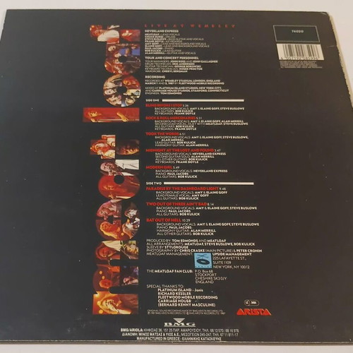 Meat Loaf Meat Loaf Live vinyl LP album