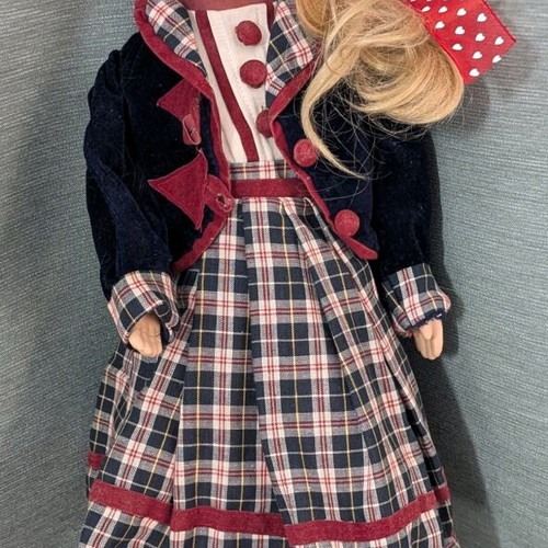 Porcelain doll used 45 centimeters vintage