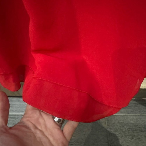 Blouse red with zipper size Large like new