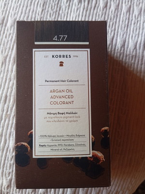 Korres Permanent Hair Dye 4.77 with Argan Oil