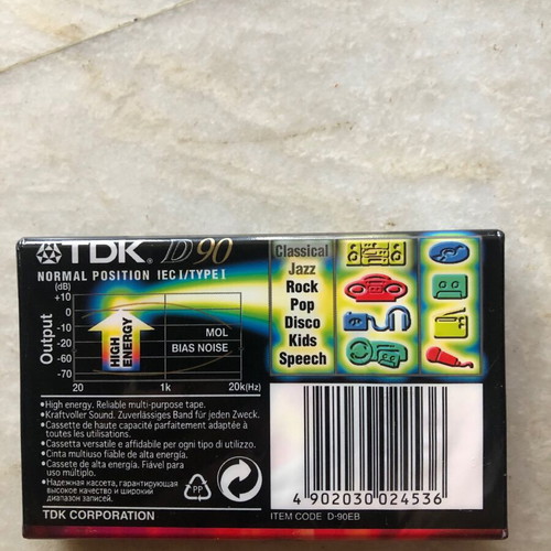 TDK cassette 90 minutes new, sealed packaging