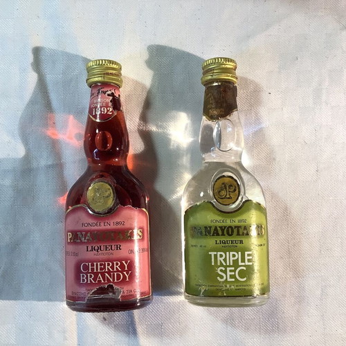 Panayotakis liquor miniatures used, set of 6 bottles
