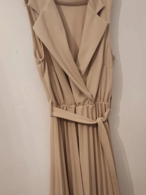 Miss Simbolo midi dress used, sleeveless, beige, size S/M