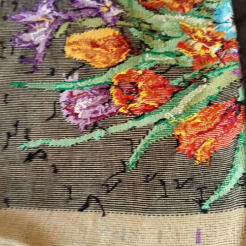 Embroidered artwork from 70s-80s Greek made, used