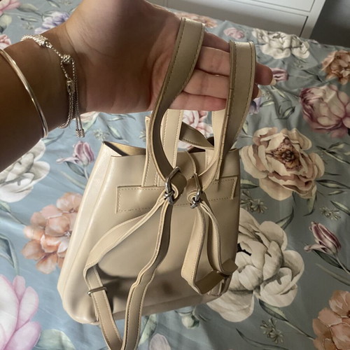 Elena Athanasiou backpack bag, beige leather