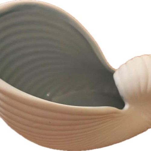 White ceramic shell new with blue interior