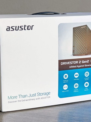 Asustor Drivestor 2 Gen2 NAS Tower with 2 HDD bays