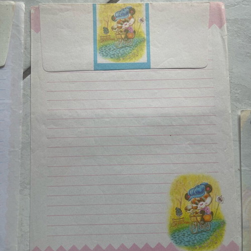 Letter sheets used, pack of 5 with envelopes