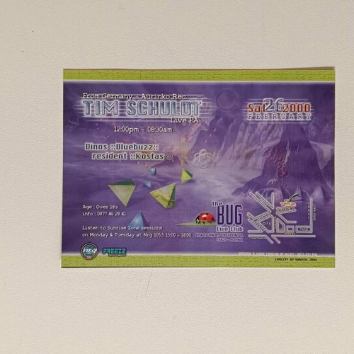 Sunrise Zone Electronic Music Flyer like new