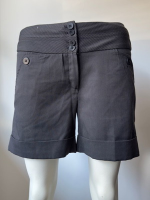New Look striped shorts size M like new, black and grey