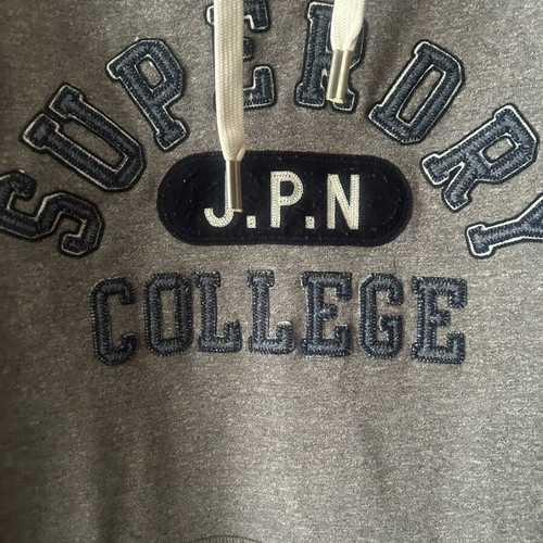 Superdry sweatshirt grey like new unisex with hood