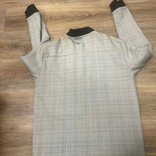 Men's casual Calvin Klein plaid bomber jacket, like new, XL size, gray