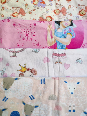 Μονά παιδικά σεντόνια σετ 3τμχ σαν καινούργια, διάφορα σχέδια