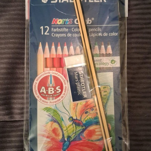 Stadtler colored pencils new with Noris pencil and Mars eraser gift